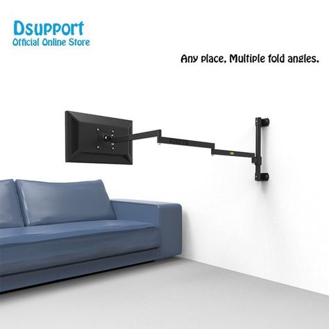 Wall Mount Ultra Long Arm Monitor Support Full Motion Monitor Holder Mount Bracket _ - AliExpress Mobile Lcd Tv Wall, Tv Wall Mount Bracket, Monitor Arm, Tv Mount, Tv Bracket, House Arch Design, Lcd Tv, Wall Mounted Tv, Mounted Tv