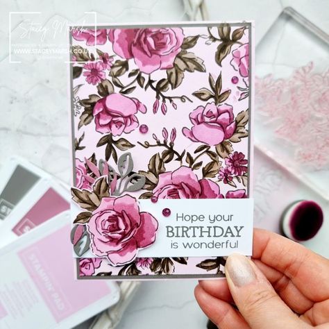 Diycards Cardmaking, Paper Crafts Ideas, Rose Bundle, Paper Snowflakes Diy, Background Stamps, Paper Flower Decor, Stampin Up Catalog, Beauty Bundle, Stamp Projects