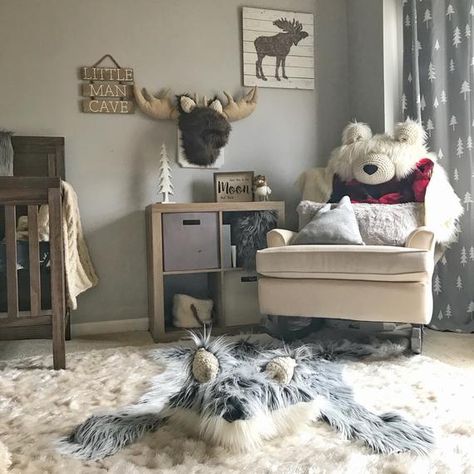 ITEM DESCRIPTION: • Wolf Rug • This Rug is lined with a grey flannel fabric •All faux fur rug with crochet muzzle and ears ______________________________________________________ SIZE: • This Wolf Rug measures approximately 55 inches long x 45 inches wide Cream Colored Rug, Stylish Bedroom Design, Bear Rug, Animal Rug, Baby Sleep Problems, Woodland Nursery Decor, Stylish Bedroom, Dressing Room Design, Grizzly Bear