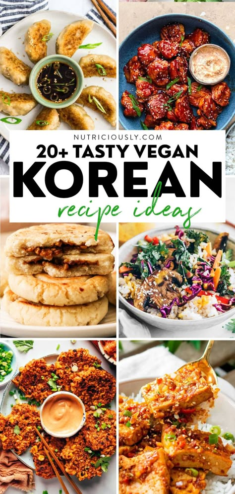 17 Tasty Vegan Korean Recipes 2 Kimchi Fritters, Vegan Pork Belly, Vegan Korean Recipes, Pork Belly Crispy, Tofu Dumplings, Korean Vegetarian Recipes, Recipes Ramen, Vegan Korean Food, Vegan Pork