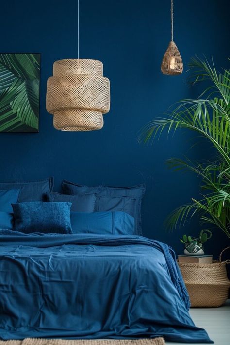 Dark Teal Bedroom Ideas, Uncluttered Bedroom, Dark Teal Bedroom, Dark Modern Bedroom, Retreat Bedroom, Teal Bedroom Ideas, Dark Cozy Bedroom, Calm Room, Blue Bedroom Ideas