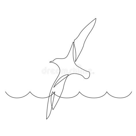 Bird In Clouds Tattoo, Seagull Line Drawing, Sea Bird Tattoo, Ocean Line Drawing, Caravan Logo, Bird Line Drawing, Seagull Tattoo, Beachy Tattoos, File Illustration