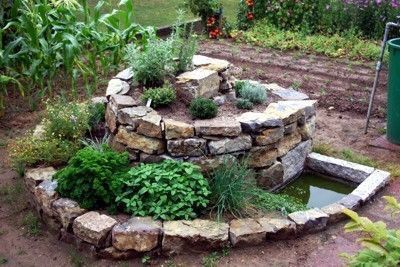 Garden With Rocks, Raised Garden Beds Irrigation, Herb Spiral, Spiral Garden, Ground Level, Veggie Garden, Garden Cottage, Edible Garden, Farm Gardens