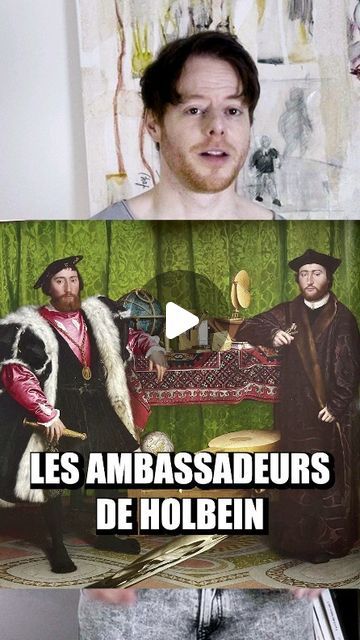 Serial Thinker on Instagram: "Les ambassadeurs de Holbein : saurez-vous trouver le détail surprenant du tableau? #anamorphose #holbein #peinture" Audio, On Instagram, Instagram, Art