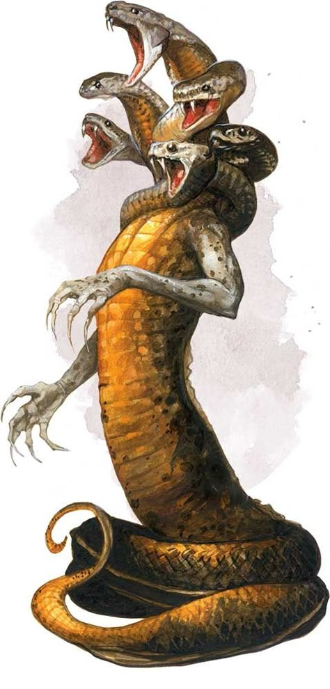 Monstruo - D&D Beyond D&d Yuan Ti, Yuan Ti Anathema, Half Snake Half Human, Desert Monster, Ancient Monsters, Snake God, Snake Monster, Snake Heads, Yuan Ti