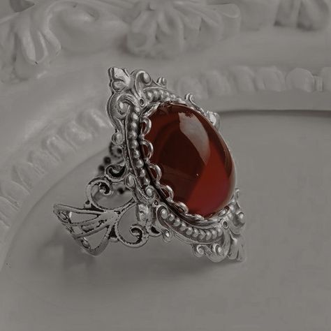 Red Ring Aesthetic, Vampire Kingdom, Kingdom Aesthetic, Daylight Ring, Ring Aesthetic, Red Ring, Red Rings, Winter Jewelry, Red Jewelry