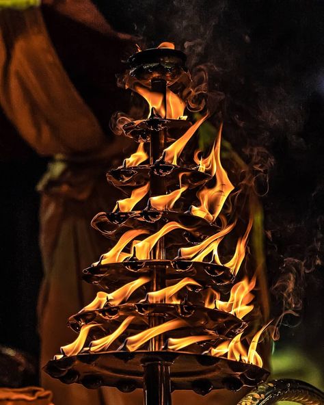 oly Flames ❤️. . Just another stolen moment from the Ganga Aarti at Dashashwamedh Ghat, Varanasi. . Shot on @sonyalphain @sonyalpha . . © Cartier Campaign, Varanasi Aesthetic, Dashashwamedh Ghat, Lucknow Airport, Christmas In India, Ganga Maa, Hindu Aesthetic, Invitations Background, Om Symbol Art