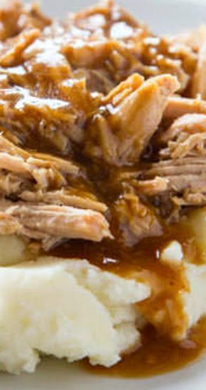 Half Loin Roast Recipes Crockpot, Pork Chunks Recipes Slow Cooker, Pork Roast And Gravy Recipes, Pork Roast And Gravy, Easy Pork Roast, Crock Pot Pork Roast, Pork Gravy, Crockpot Pork Roast, Slow Cooker Pork Roast