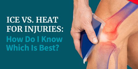 Trying to decide if you should use ice or heat for your injury? We explore the pros and cons to each in this article. Ice Vs Heat, Ligament Tear, Moist Heat, Back Injury, Muscle Strain, Heat Therapy, Chronic Condition, Cold Therapy, Muscle Tension