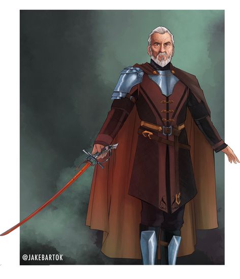 Medieval Star Wars, Jake Bartok, Fantasy Star, Count Dooku, Sabre Laser, Star Wars Characters Pictures, Star Wars Concept Art, Best Villains, Star Wars Outfits