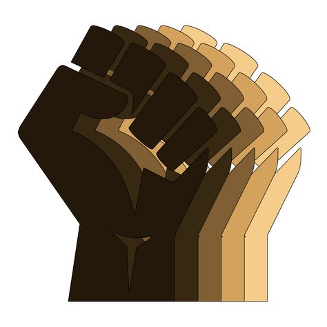 This design is meant to show the iconic black lives matter fist with different black people's skin tones. United we stand! #BLM We Are All Equal, United We Stand, Lives Matter, Black Lives, Black Lives Matter, Skin Tones, Matter, Shades, Skin