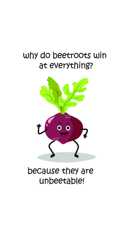 Beetroot joke - The Corny Joke Company Salad Jokes, Vegetable Jokes, Vegetables Quote, Gardening Jokes, Kid Friendly Jokes, Vegetable Puns, Friday Funnies, Jokes And Puns, Funny Vegetables