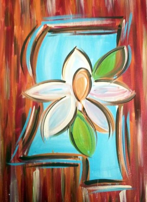 Mississippi painted canvas with magnolia. Mississippi Painting, Led Painting, Jackson Mississippi, Paper Lampshade, Painting Classes, Mississippi State, Ole Miss, Canvas Ideas, Painting Class