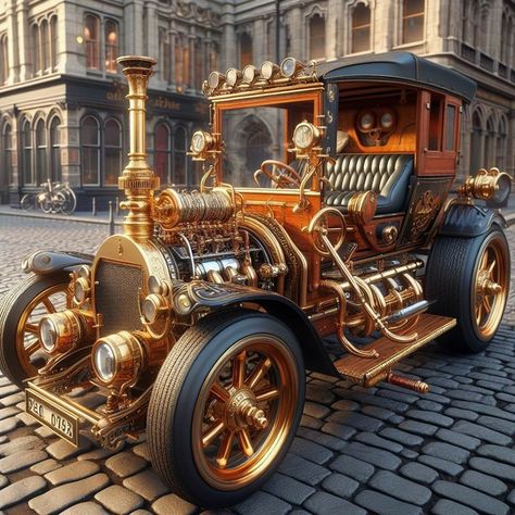 Cat Surrealism, Steampunk Automobile, Steampunk Cars, Steampunk Vehicles, Steampunk Character, Steampunk Illustration, Steampunk Vehicle, Steampunk Artwork, Steampunk Couture