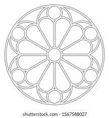 Rose Window Pattern, Rose Window Drawing, Gothic Windows Tattoo, Gothic Rose Window, Window Images, Nerdy Decor, Gothic Drawings, Art Nouveau Tattoo, Nouveau Tattoo