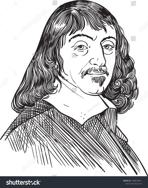 Rene Descartes (1596-1650) portrait in line art illustration. He was a French mathematician, scientist and philosopher who has been called the father of modern philosophy. #Ad , #ad, #line#portrait#illustration#art Famous Art Paintings, Modern Philosophy, Rene Descartes, African Art Paintings, Punk Art, Ink Sketch, Famous Art, Anatomy Art, Portrait Illustration