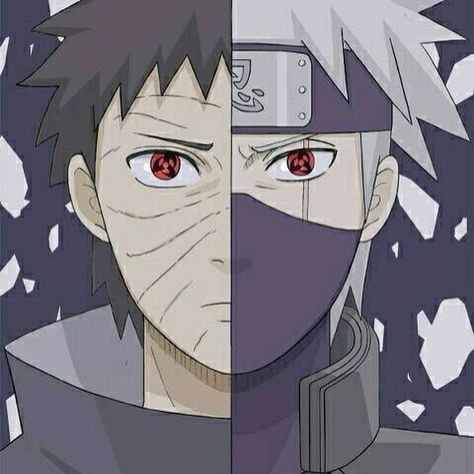 Obito's sharingan and Kakashi's sharingan Kakashi Drawing, Boruto Kakashi, Naruto Drawings Easy, Kakashi Hokage, Naruto Madara, Animes Memes, Kakashi And Obito, Album Artwork Cover Art, Naruto Sketch Drawing