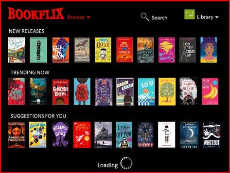 Image Bookflix Bulletin Board, Bookflix Display, School Library Book Displays, 40 Book Challenge, Teacher Decor, Reading Display, School Library Displays, Teen Library, Library Bulletin Board