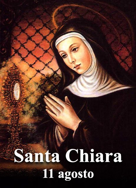 Santa Chiara Rule Of St Benedict, St Rita Of Cascia, Santa Chiara, Roman Church, Eucharistic Adoration, Vintage Holy Cards, Prayer Corner, San Francesco, Francis Of Assisi