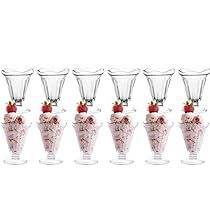 Milkshake Glasses, Sundae Glasses, Parfait Glasses, Ice Cream Bowls, Ice Cream Cups, Glass Dessert, Dessert Glasses, Layered Desserts, Scallop Top