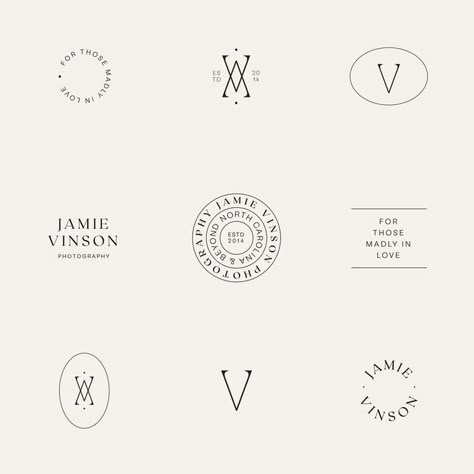 Jamie Vinson — LETTER SOUTH | Branding & Visual identity for Photographers. Editorial logo design. Clean, modern, typography driven design elements. Brand design for creative businesses. Submarks and secondary logos. #creativebranding #photographywebsite #visualidentity #designinspiration #brandingidentity #logo #businesscarddesign #submark #letterpress #logodesign #logoinspiration East Coast Lifestyle Logo, Clean Typography Logo, Secondary Logo Ideas, Secondary Logo Design, Clean Logo Design Modern, Brand Design Elements, Editorial Branding Design, Submark Logo Design, Submarks Logo