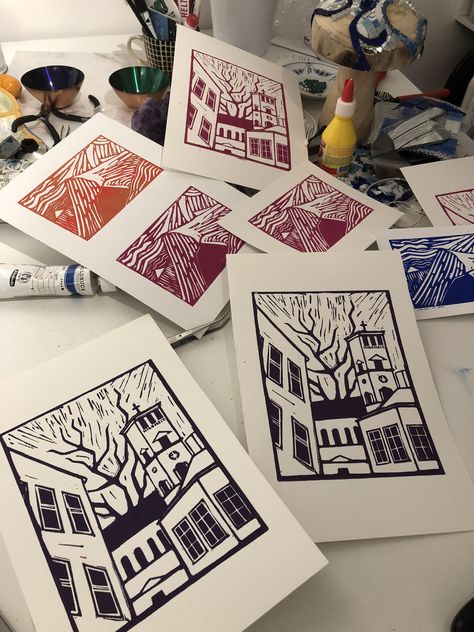 Art Student Aesthetic, Linoleum Print, Linocut Printmaking, Lino Art, Lino Cut, Linocut Art, Stamp Printing, Lithography, Stamp Making