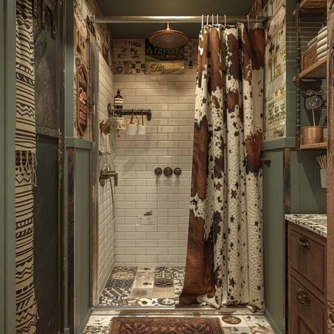 10 Steps to a Western Boho Bathroom | Green Snooze Boho Bathroom Green, Western Boho Bathroom, Western Bathrooms, River House Decor, Western Bathroom Decor, Western Bathroom, Country Bedroom Decor, Bathroom Green, Ranch House Decor