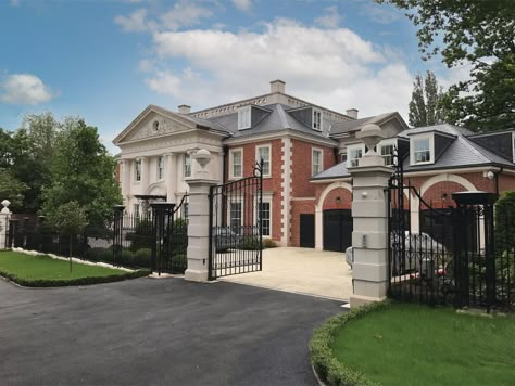 New Classical Villa, London | Classical Design Architects, Winchester, London | ADAM Architecture 1920s House Exterior, Adam Architecture, Classical Villa, London Mansion, London Real Estate, Classic Mansion, Townhouse Exterior, Mansion Exterior, Town Building