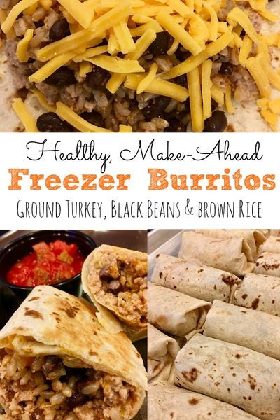 Ground Turkey Black Beans, Turkey Burritos, Freezer Burritos, Freezer Friendly Meals, Healthy Freezer Meals, Easy Budget, Frozen Foods, Make Ahead Lunches, Prep Recipes