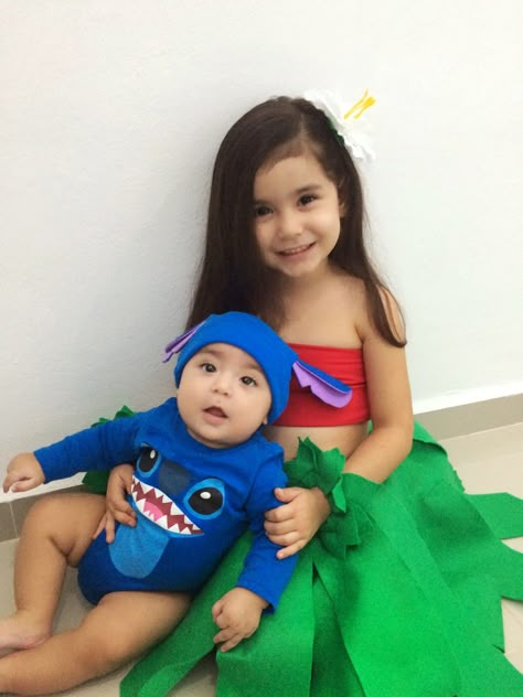 Lilo And Stitch Costume Kids, Brother Sister Halloween, Pesto Tortellini Skewers, Brother Sister Halloween Costumes, Sibling Costumes, Sister Halloween Costumes, Tortellini Skewers, Sibling Halloween Costumes, Sister Costumes