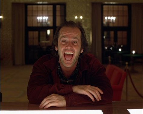 All work and no play makes Jack a dull boy. Stanley Kubrick The Shining, Horror Movies On Netflix, Big Lebowski, Best Horror Movies, Classic Horror Movies, Jack Nicholson, Flirting Moves, Best Horrors, Stanley Kubrick