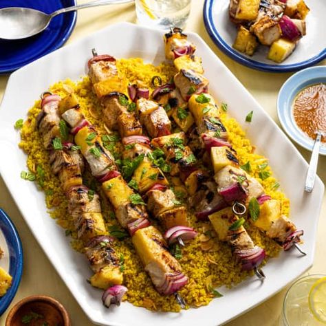 Pineapple Skewers, Pineapple Skewer, Grilled Swordfish, America's Test Kitchen Recipes, Kebab Recipes, Kitchen Recipe, America's Test Kitchen, Americas Test Kitchen, Kebabs