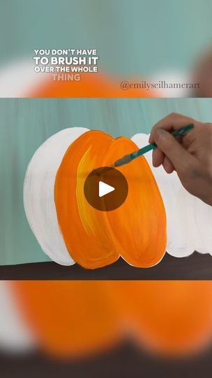 1M views · 13K reactions | [clip] Painting the pumpkin orange with highlights 🎨 #easypainting #beginner #howto #pumpkin #pumpkinseason | Emily Seilhamer Art | Emily Seilhamer Art · Original audio Acrylic Pouring On Pumpkins, Acrylic Pumpkin Painting Tutorial, Paintings Of Pumpkins Acrylic, Acrylic Paint Pour Pumpkin, Pumpkin Canvas Painting, Pumpkin Patch Acrylic Painting, Pumpkin Canvas, Pumpkin Seasoning, Paint And Sip