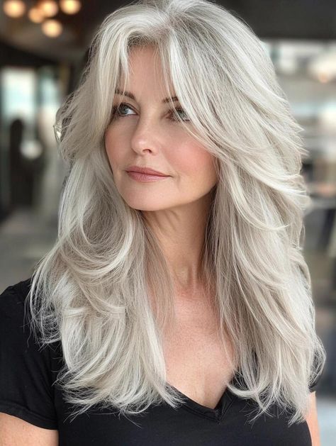 Long Grey Hair Styles For Women, Long Haircuts For Older Women Over 50, Long Blonde Hair Styles For Women Over 50, Blonde Hair For Older Women Over 50 Long Hairstyles, Long Hairstyles For Older Women Over 50, Women's Haircuts Long, Medium Long Hair Styles For Women, Long Haircuts For Women Over 50, Long Hair Styles With Layers For Over 50