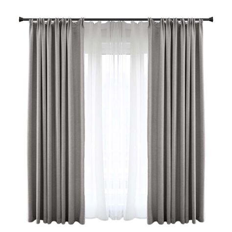 Solid Grey Blackout Curtain Modern Simple Curtain Living Room Bedroom Fabric(One Panel) Tenda Tutorial, Grey Blackout Curtains, Plain Curtains, Living Room Decor Curtains, Simple Curtains, Luxury Curtains, Stylish Curtains, Grey Curtains, Curtains Living