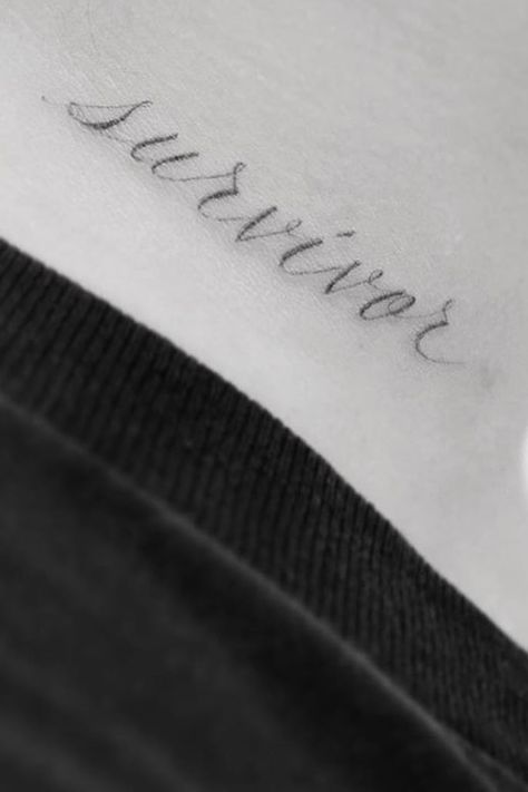 Demi Lovato's New Neck Tattoo Says Everything It Needs to in a Single Word: "Survivor" Forearm Word Tattoo, Demi Lovato Tattoos, Survivor Tattoo, Country Tattoos, Meaningful Tattoo Quotes, Faith Tattoo, Flame Tattoos, Different Tattoos, Lip Tattoos