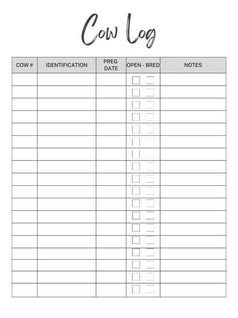 Farm Organization, Homestead Record Keeping Free Printable, Goat Record Keeping, Livestock Record Keeping Free, Cattle Sorting Pens, Showing Beef Cattle, Calving Season, Vet Technician, Cattle Farm