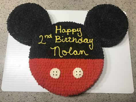 Mickey Mouse cake Mickey Mouse Diy Cake, Easy Diy Mickey Mouse Cake, Mickey Shaped Cake, Mickey Pull Apart Cupcake Cake, Diy Mickey Birthday Cake, Mickey Mouse Birthday Cake Diy, Mickey Sheet Cake, Mickey Mouse Cupcake Cake Pull Apart, Diy Mickey Cake