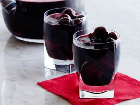 Get Chocolate-Cherry Sangria Recipe from Food Network Fruity Sangria, Cherry Sangria, Raspberry Sangria, Fruit Sangria, Strawberry Sangria, Berry Sangria, Red Wine Sangria, Peach Sangria, Sangria Recipe