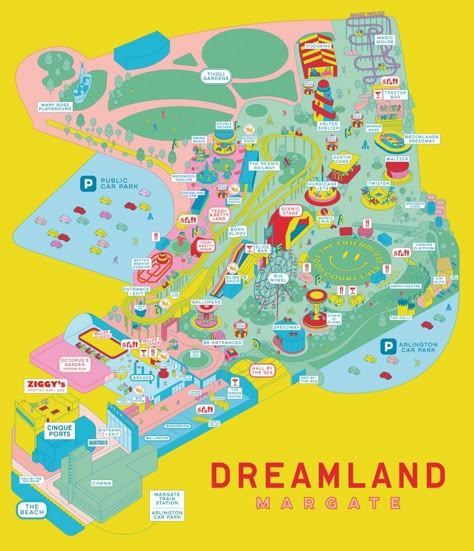 Weird Posters, Festival Map, Theme Park Planning, Kate Moross, Theme Park Map, Theme Park Design, Park Aesthetic, Park Outfit, Planet Coaster