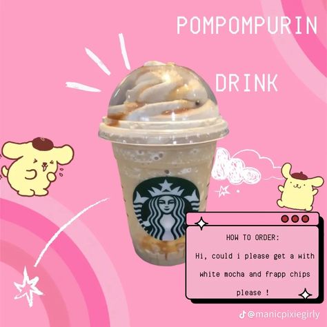 Sanrio Starbucks, Special Starbucks Drinks, Starbucks Halloween Drinks, Starbucks Drink Menu, Starbucks Secret Menu Recipes, Cold Starbucks Drinks, Secret Starbucks Recipes, Starbucks Drinks Diy, Iced Starbucks Drinks