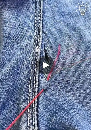 Reap Jeans, Diy Panda, Repair Videos, Sewing Jeans, Sewing Tricks, Sewing Machine Basics, Torn Jeans, Baby Afghan, Repair Clothes