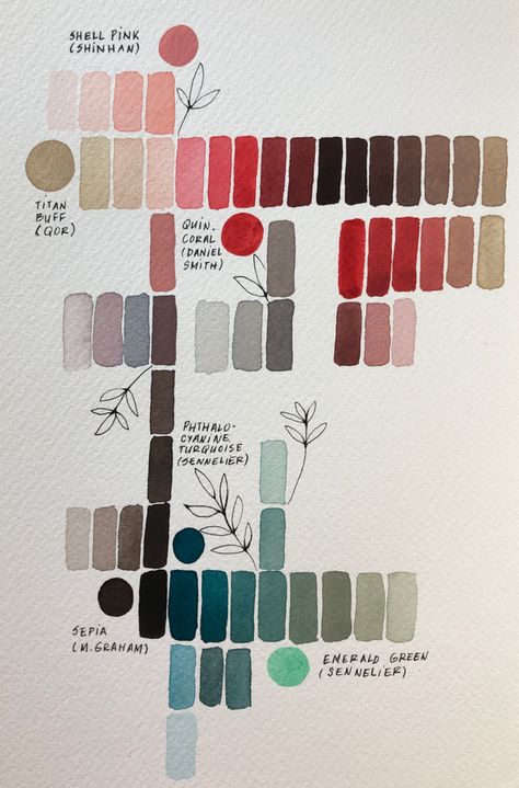 As requested | Créations CeeCee on Patreon Watercolor Pallet, Watercolor Doodles, Color Mixing Chart, Watercolor Mixing, Watercolor Paintings For Beginners, Watercolor Journal, Watercolor Painting Techniques, Watercolor Palette, Watercolor Paintings Tutorials