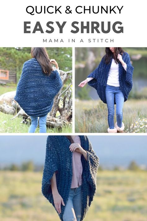 Easy Crochet Shrugs, What To Crochet With Super Bulky Yarn, Crochet Sweater From Rectangle, Chunky Shrug Crochet Pattern, Beginner Crochet Shrug Patterns Free, Easy Crochet Shrug For Beginners, Chunky Crochet Shrug Pattern Free, Crochet Pattern For Bulky Yarn, Shrugs Crochet Free Patterns