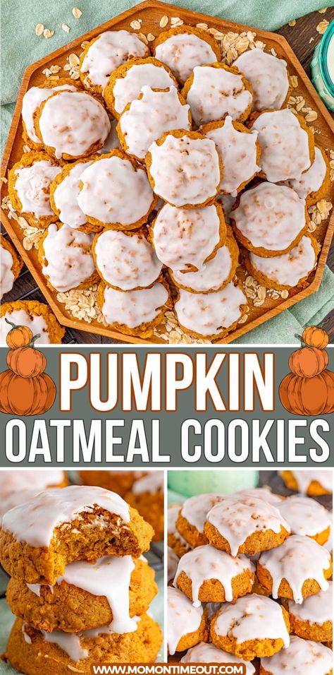 Cookies With Icing, Weight Watcher Desserts, Pumpkin Oatmeal Cookies, Fav Food, Fall Stuff, Pumpkin Oatmeal, Low Carb Dessert, Oreo Dessert, Awesome Recipes