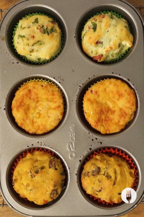 These easy savoury muffins blend the best local flavours with a simple method! What's not to love? Using maize meal as a base, you can make crowd-pleasing muffins in minutes! Select your favourite flavour: 🌽 Cheesy sweetcorn & onion 🥓 Bacon, spinach & feta 🍅 Chakalaka & wors Pap Recipe, Savoury Muffins, Spinach Feta, South African Food, Savory Muffins, South African Recipes, African Recipes, Spinach And Feta, Maize