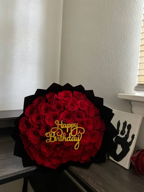 Red Rose Bouquet Birthday, 20th Birthday Flower Bouquet, Red Birthday Bouquet, Birthday Rose Bouquet, Happy Birthday Ramo, Birthday Ramo, 21st Birthday Bouquet, Foam Flower Bouquet, Ramo Bouquet