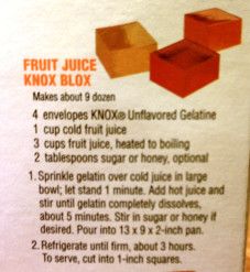 Knox Blox Recipe, Knox Blocks, Frozen Party Snacks, 60s Food, Congealed Salads, Finger Jello, Jar Cakes, Christmas Jello, Jello Jigglers