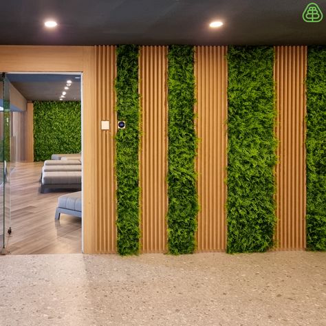 Commercial Feature Wall, Vertical Green Wall Indoor, Grass Wall Interior, Interior Wallpaper Texture Seamless, Interior Design White Walls, Interior Wallpaper Texture, Live Walls, Branding Wall, Wallpaper Texture Seamless