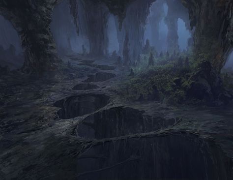 Underdark Art, Dnd Underdark, Dark Cave, Fantasy Flight Games, My Fantasy World, Splash Art, Fantasy Places, Fantasy Setting, Matte Painting